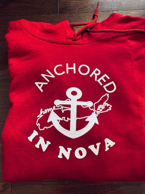 Adult Nautical Hoodie - Cardinal red